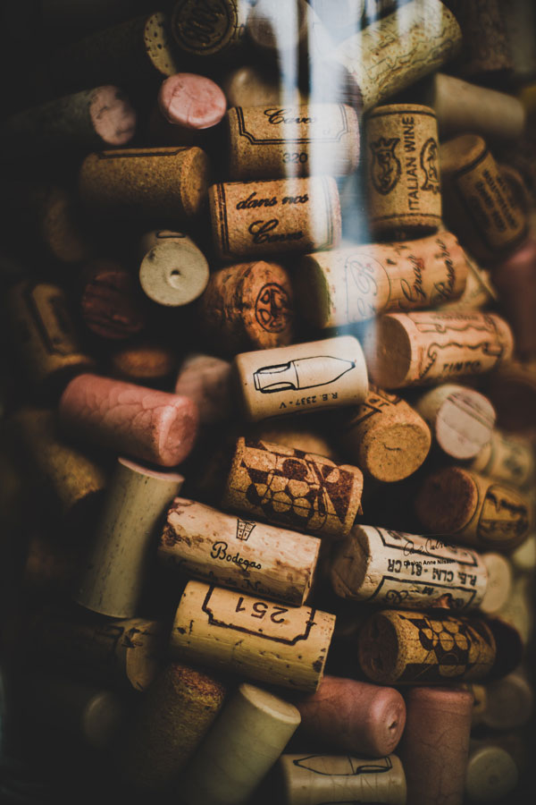 jar filled with corks