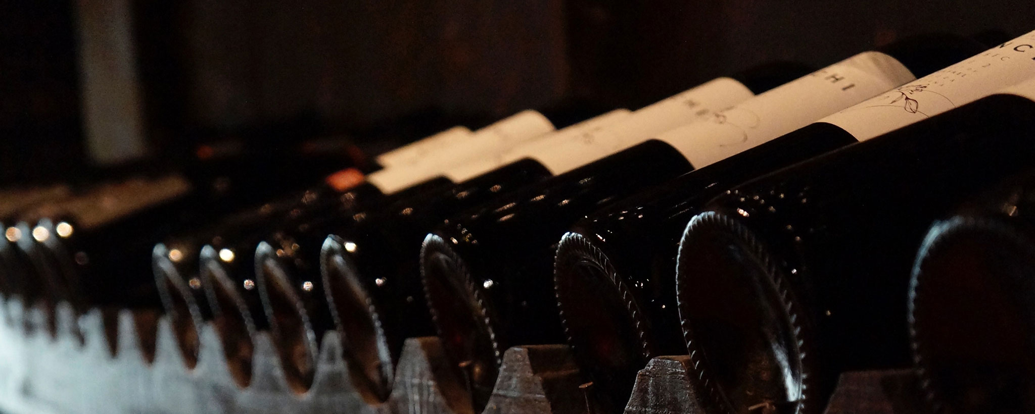 wine bottles stored on site